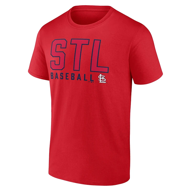 Ensemble de deux t-shirts combo fanatiques pour hommes, rouge/blanc, St. Louis Cardinals