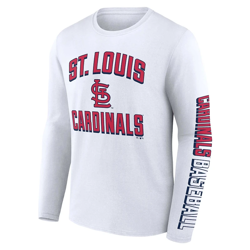 Ensemble de deux t-shirts combo fanatiques pour hommes, rouge/blanc, St. Louis Cardinals