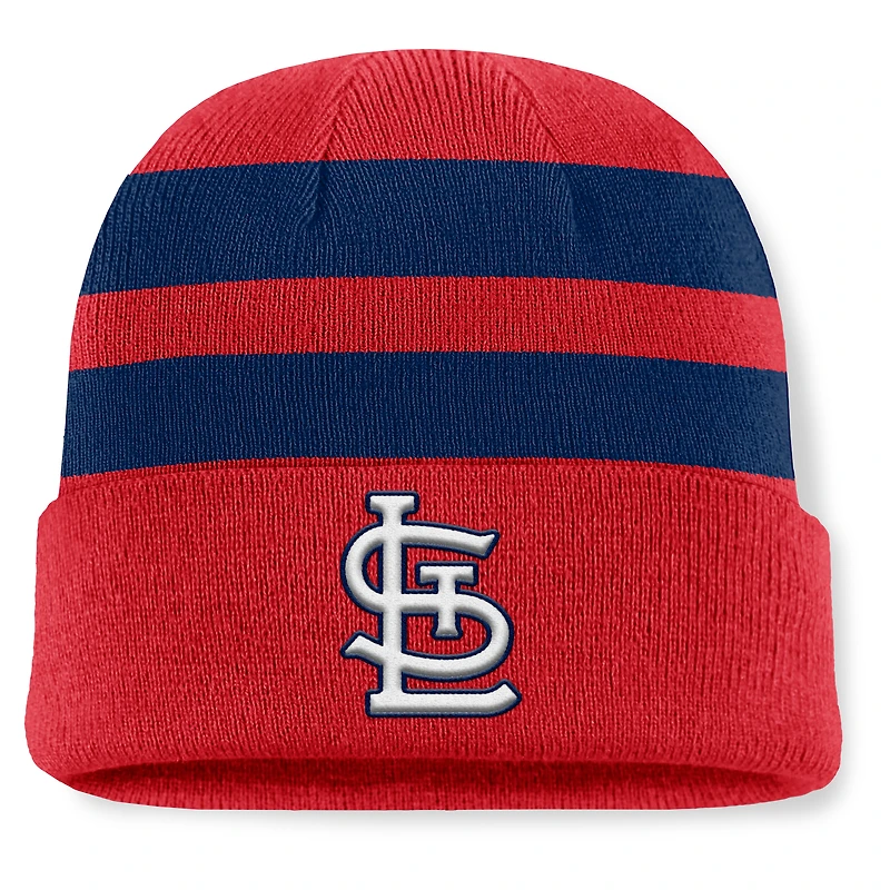 Bonnet en tricot à revers Fanatics rouge pour homme des Cardinals de Saint-Louis