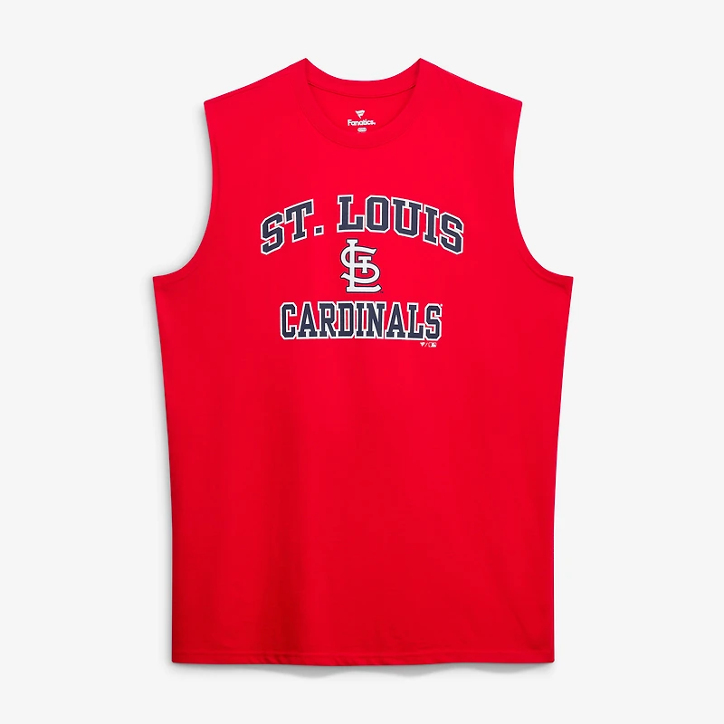 Débardeur Fanatics rouge St. Louis Cardinals pour homme, grandes tailles, style Heart & Soul.