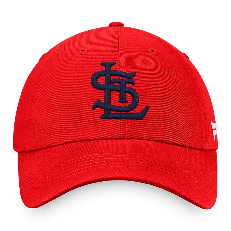 Casquette réglable Fanatics Red St. Louis Cardinals Cooperstown Collection Core pour hommes