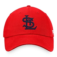 Casquette réglable Fanatics Red St. Louis Cardinals Cooperstown Collection Core pour hommes