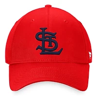 Casquette réglable Fanatics Red St. Louis Cardinals Cooperstown Collection Core pour hommes