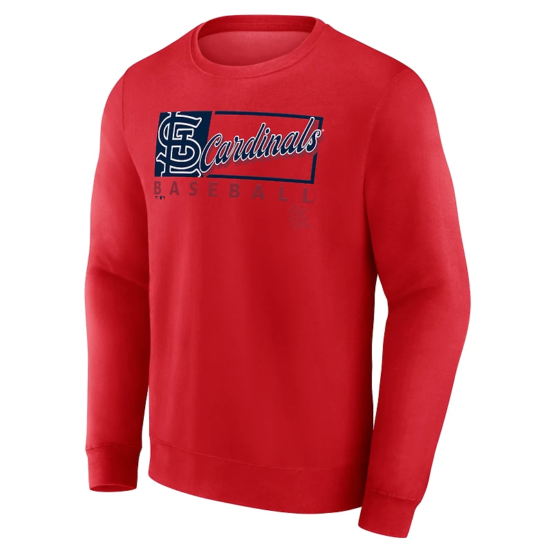Sweat-shirt en polaire Focus Fanatics Red St. Louis Cardinals pour hommes
