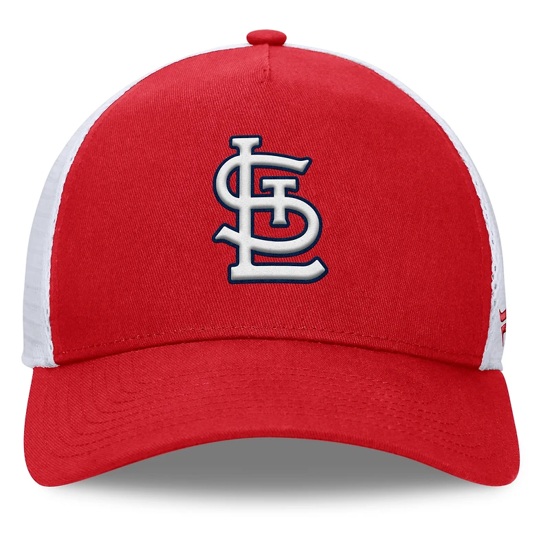 Casquette ajustable à cadre en A fondamental rouge St. Louis Cardinals Fanatics pour hommes