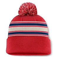 Bonnet en tricot à revers avec pompon et patch Fundamental des Cardinals de St. Louis pour hommes Fanatics Red