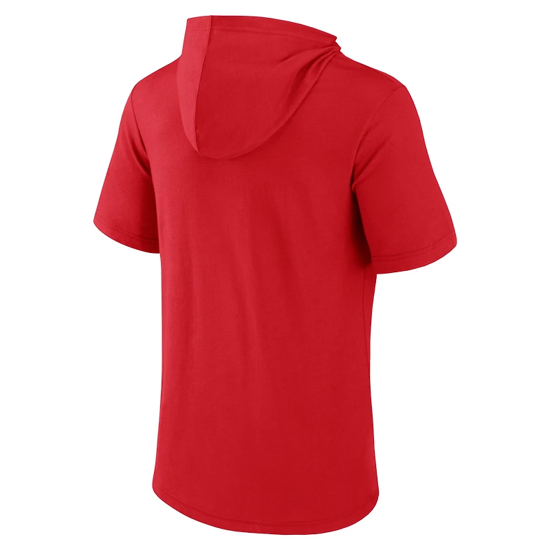Sweat à capuche manches courtes pour hommes Fanatics Red St. Louis Cardinals Offensive Strategy