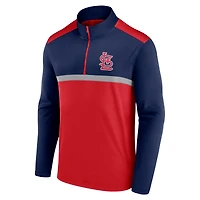 Haut à quart de zip imparable rouge St. Louis Cardinals Fanatics pour hommes