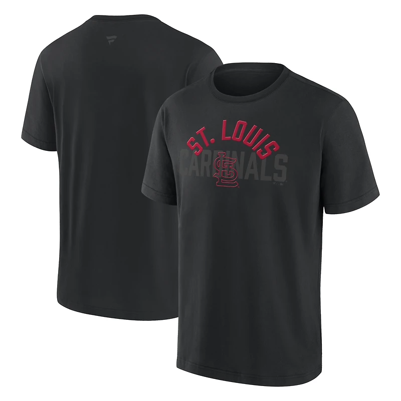 Men's Fanatics  St. Louis Cardinals Black Out Heavyweight T-Shirt