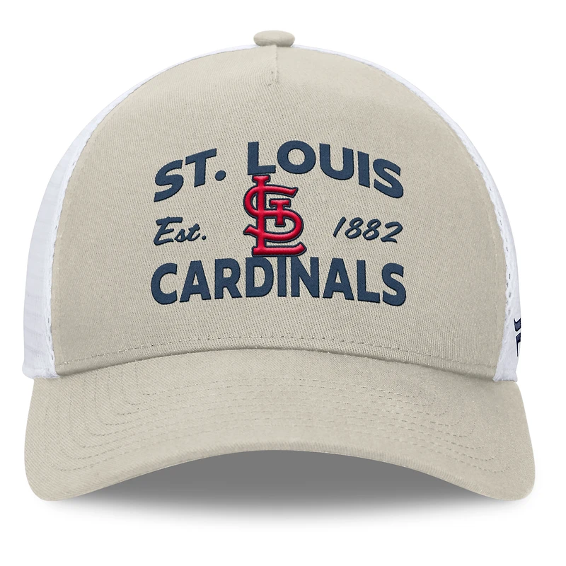 Casquette réglable de camionneur A-Frame Stone St. Louis Cardinals Fanatics pour hommes