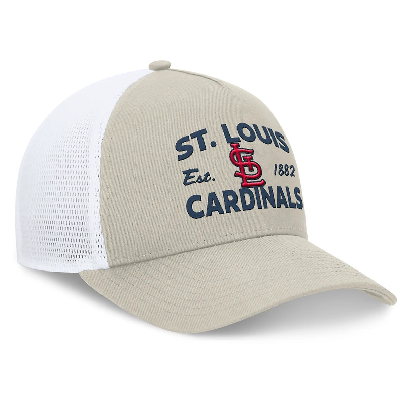 Casquette réglable de camionneur A-Frame Stone St. Louis Cardinals Fanatics pour hommes