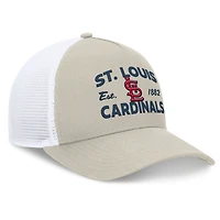 Casquette réglable de camionneur A-Frame Stone St. Louis Cardinals Fanatics pour hommes