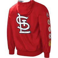 Men's G-III Sports by Carl Banks Red/Heather Gray St. Louis Cardinals Southpaw Reversible Raglan Hoodie Full-Zip Jacket