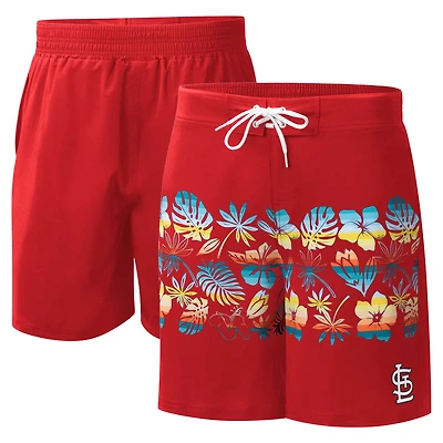 Short de bain Breeze Volley des Cardinals de Saint-Louis G-III Sports by Carl Banks rouge pour homme