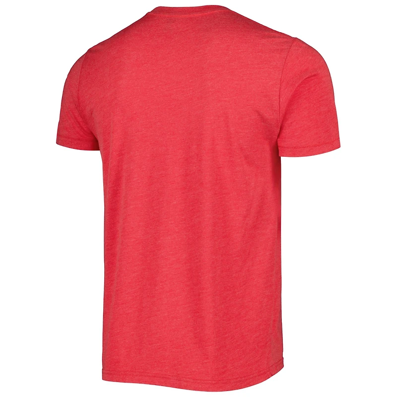 Men's Homage Albert Pujols Red St. Louis Cardinals Illustration Tri-Blend T-Shirt
