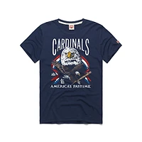 Men's Homage  Navy St. Louis Cardinals America's Pastime Tri-Blend T-Shirt