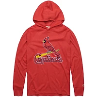 Men's Homage Red St. Louis Cardinals Lightweight Raglan Tri-Blend Pullover Hoodie