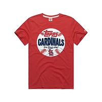 Men's Homage  Red St. Louis Cardinals MLB x Topps Baseball The Real One Tri-Blend T-Shirt