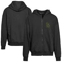 Men's Levelwear  Black St. Louis Cardinals Oversized Uphill Digital Camo Full-Zip Hoodie