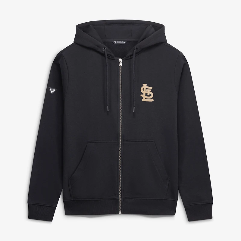 Sweat à capuche zippé noir Levelwear St. Louis Cardinals Podium pour homme