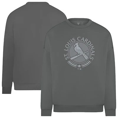 Men's Levelwear Gray St. Louis Cardinals Luxe Signature Grain Pullover Sweatshirt