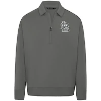 Men's Levelwear Gray St. Louis Cardinals Luxe Signature Quarter-Zip Pullover