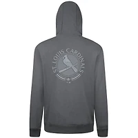 Men's Levelwear Gray St. Louis Cardinals Podium Grain Pullover Hoodie