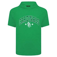 Men's Levelwear Green St. Louis Cardinals Patrick's Day Phase Plaid Short Sleeve T-Shirt Hoodie