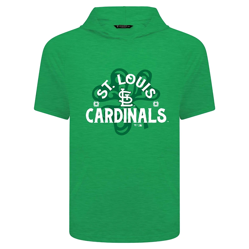 Men's Levelwear Green St. Louis Cardinals Patrick's Day Phase Shamrock Short Sleeve T-Shirt Hoodie