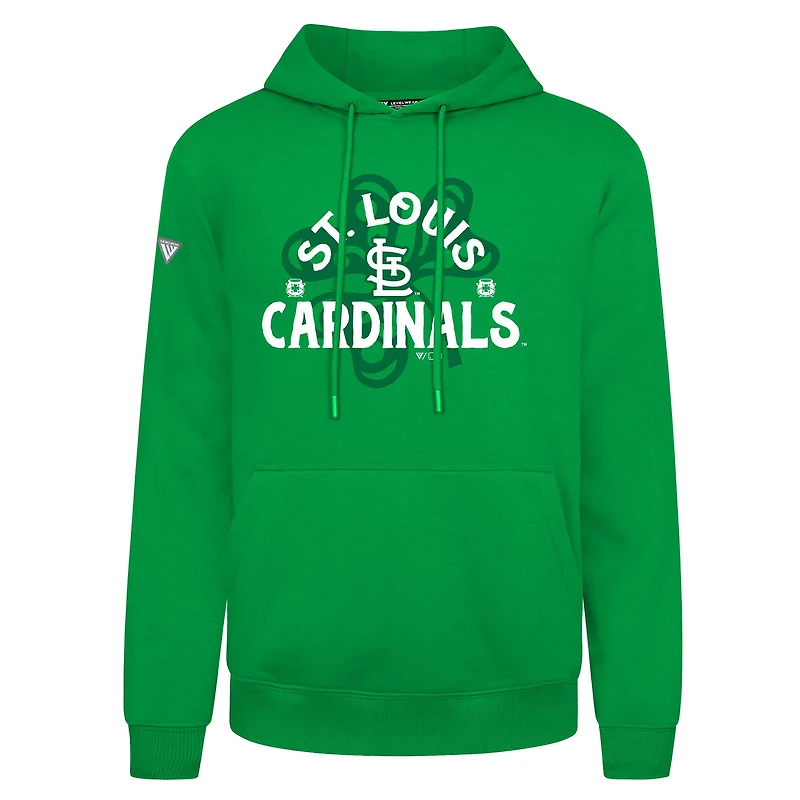 Sweat à capuche vert St. Louis Cardinals Podium Shamrock pour homme Levelwear
