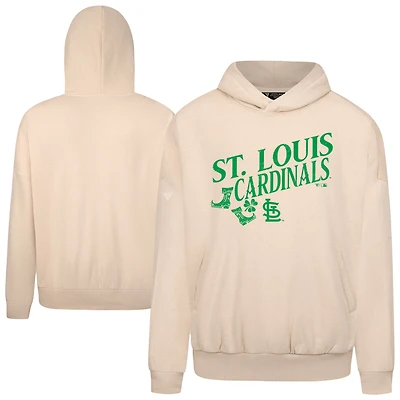 Men's Levelwear  Khaki St. Louis Cardinals Patrick's Day Pullover Hoodie