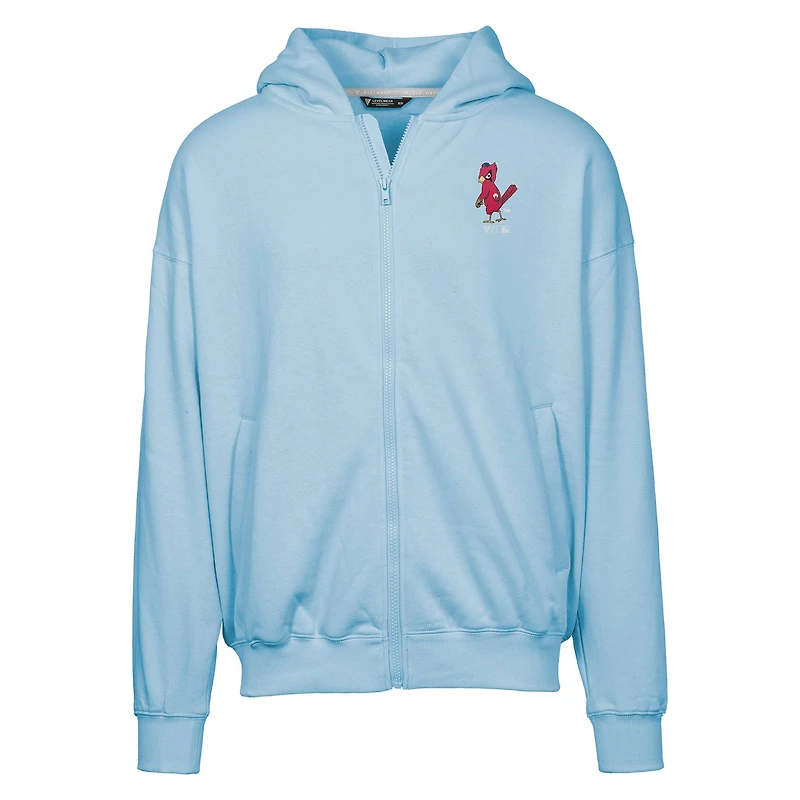 Men's Levelwear  Light Blue St. Louis Cardinals Uphill City Core Logo Full-Zip Hoodie