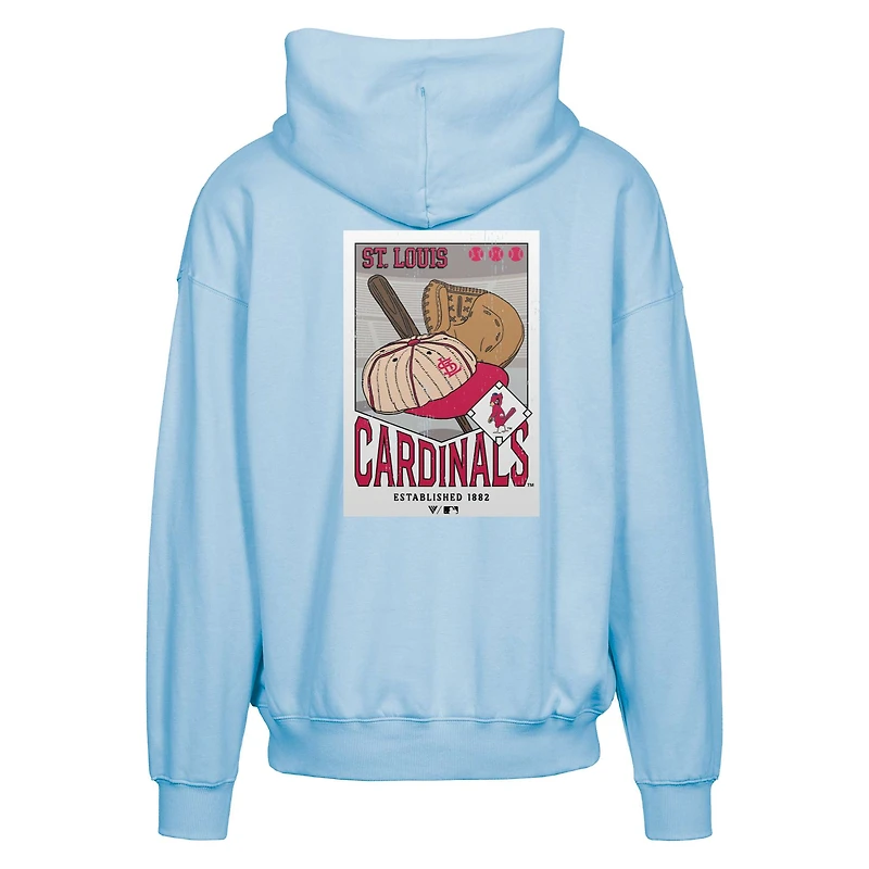 Men's Levelwear  Light Blue St. Louis Cardinals Uphill City Core Logo Full-Zip Hoodie