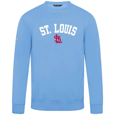 Men's Levelwear Light Blue St. Louis Cardinals Zane Felt Arch Pullover Sweatshirt