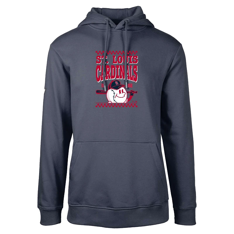 Men's Levelwear Navy St. Louis Cardinals Podium Inaugural Pullover Hoodie