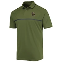 Polo à manches raglan Levelwear pour hommes des Cardinals de Saint-Louis, olive, Delta Sector
