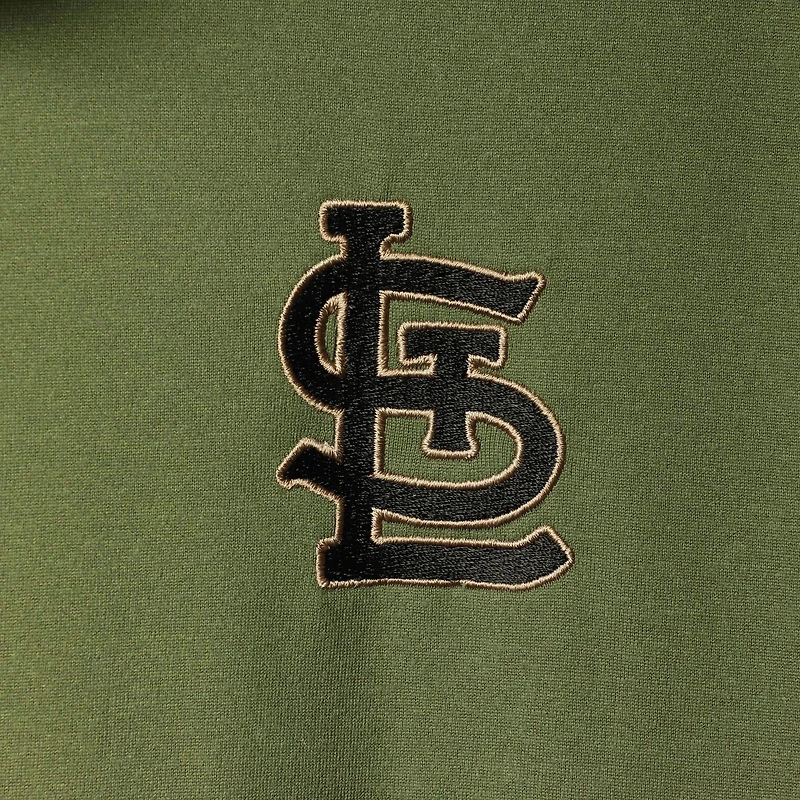 Polo à manches raglan Levelwear pour hommes des Cardinals de Saint-Louis, olive, Delta Sector