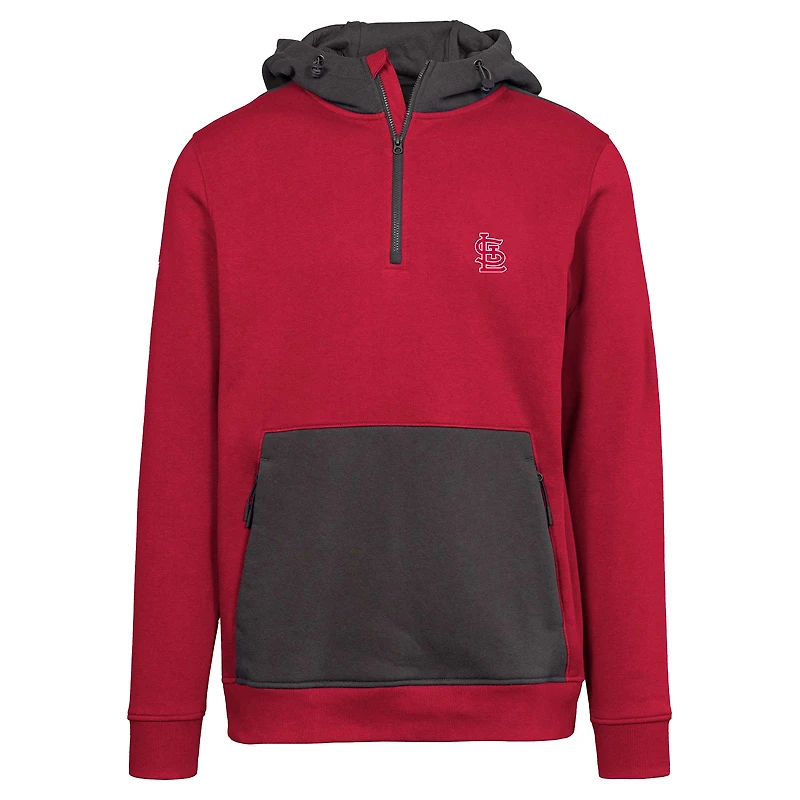 Men's Levelwear  Red St. Louis Cardinals Chicane Insignia 2.0 Quarter-Zip Hoodie