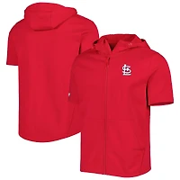 Men's Levelwear Red St. Louis Cardinals Recruit Full-Zip Short Sleeve Hoodie