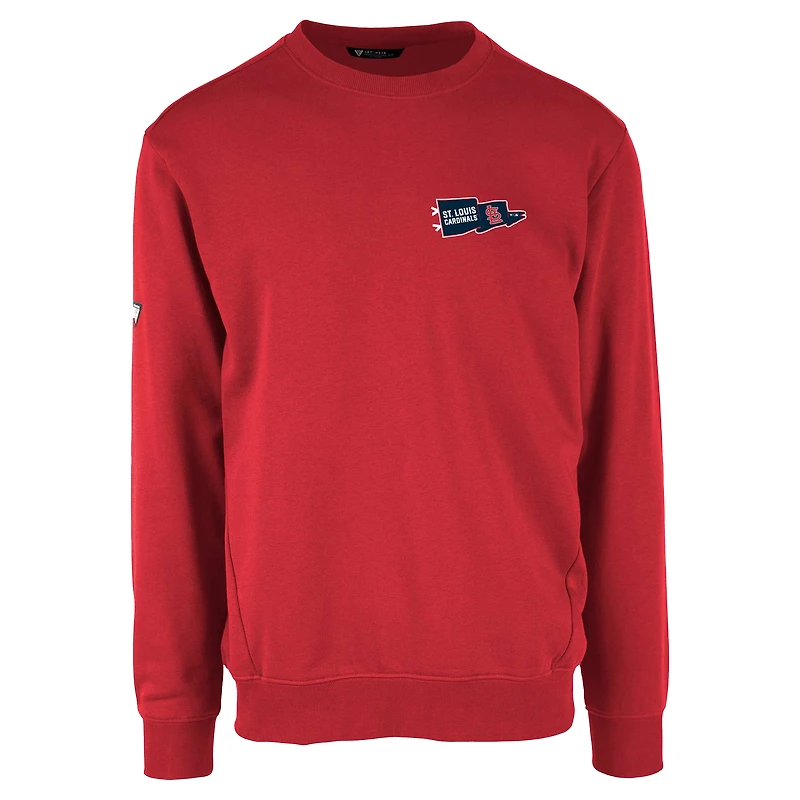 Men's Levelwear Red St. Louis Cardinals Zane Rafters Pullover Sweatshirt