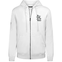 Men's Levelwear White St. Louis Cardinals Podium Banner Arch Full-Zip Hoodie