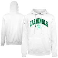 Sweat à capuche carreaux blanc St. Louis Cardinals Podium de la Saint-Patrick pour homme Levelwear