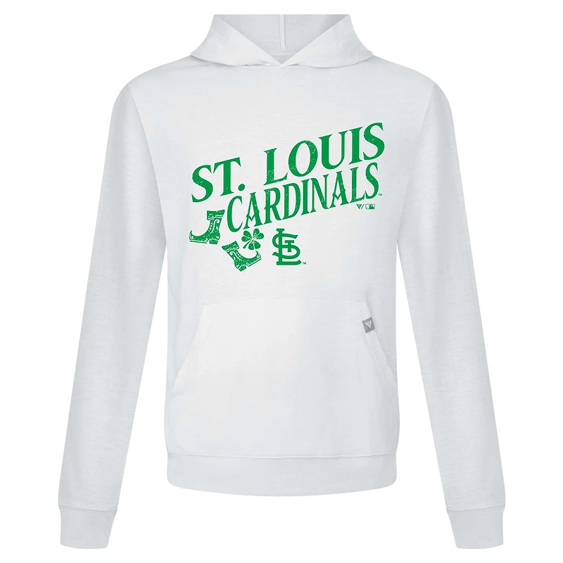 Sweat à capuche blanc pour homme St. Louis Cardinals Patrick's Day Relay Boots Levelwear