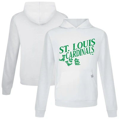 Sweat à capuche blanc pour homme St. Louis Cardinals Patrick's Day Relay Boots Levelwear