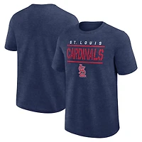 Men's Logo Athletic Heather Navy St. Louis Cardinals Top Notch T-Shirt