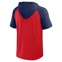 Men's Logo Athletic Red St. Louis Cardinals Prime Raglan Short Sleeve Hoodie T-Shirt