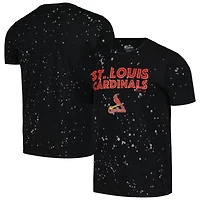 T-shirt Majestic Threads pour hommes, noir/blanc, St. Louis Cardinals Splatter
