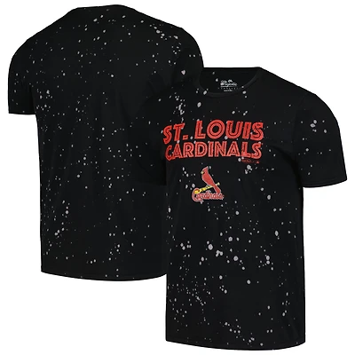T-shirt Majestic Threads pour hommes, noir/blanc, St. Louis Cardinals Splatter