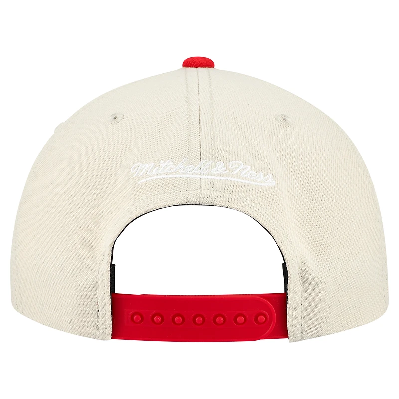 Men's Mitchell & Ness Cream St. Louis Cardinals Cooperstown Collection Basic Flip Snapback Hat