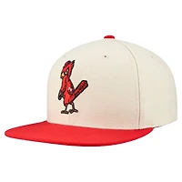 Casquette snapback basique Mitchell & Ness crème pour homme, collection Cooperstown, Cardinals de St. Louis